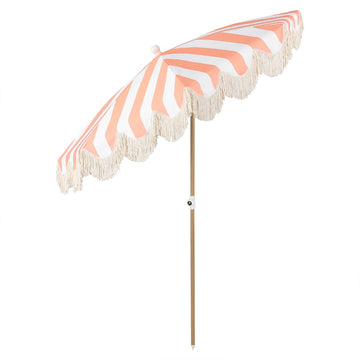 Mariner 6.5 ft. Classic Cottage Fringe Tassel Market Beach Umbrella